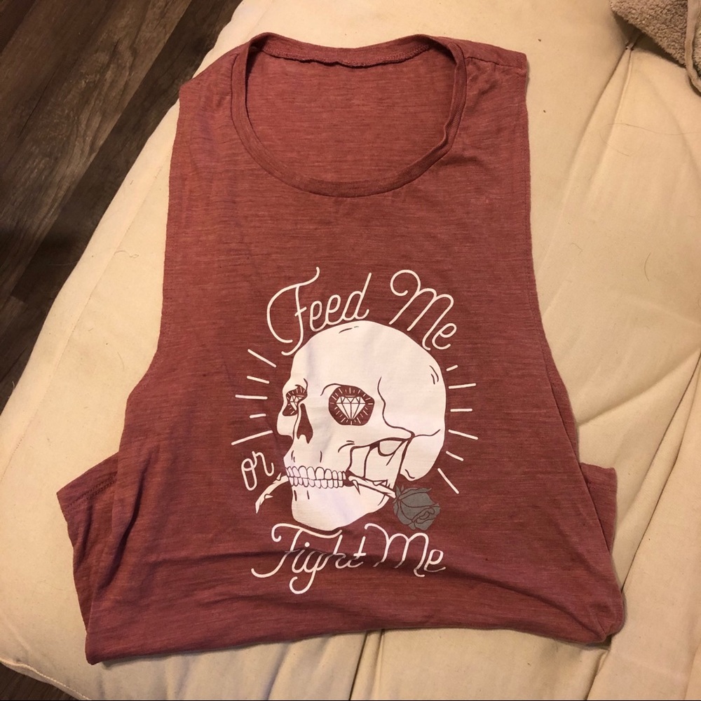 FMFM rose gold muscle tank- like new!!